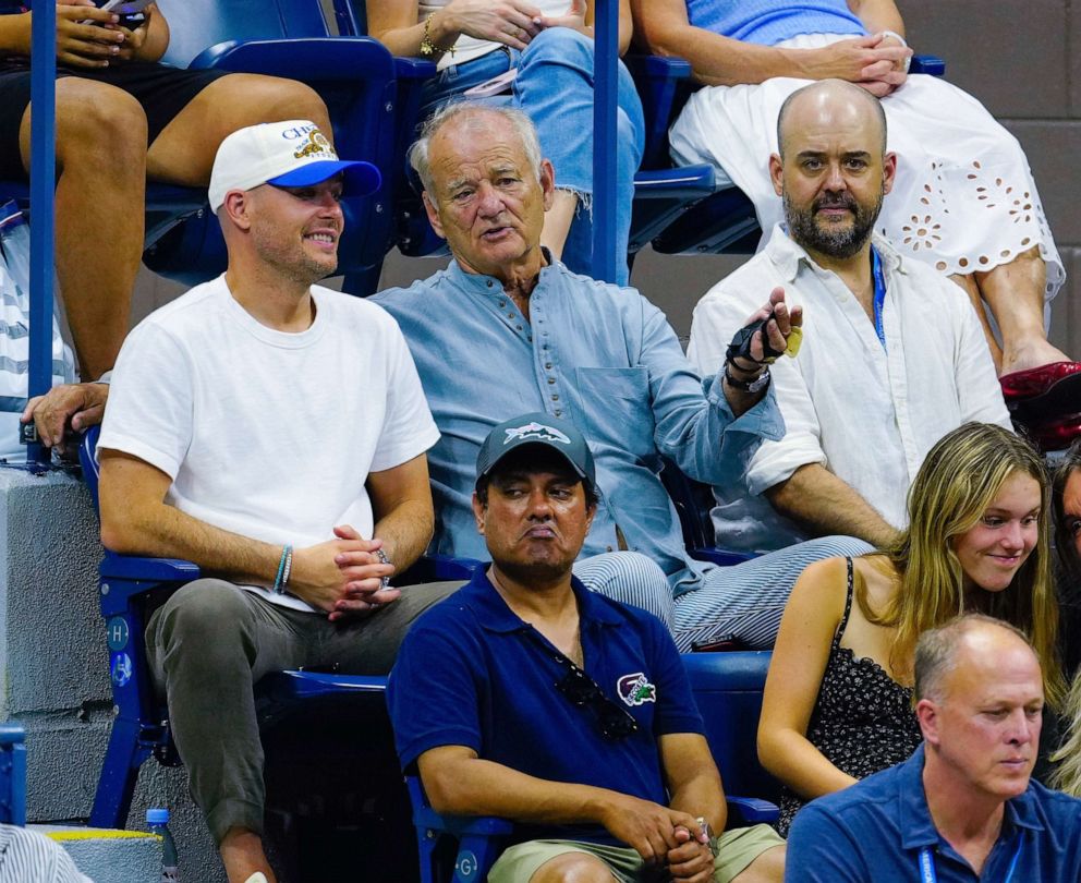 PHOTO: Luke Murray, Bill Murray and Homer Murray are seen at the 2023 US Open Tennis Championships, Sept. 3, 2023, in New York City.