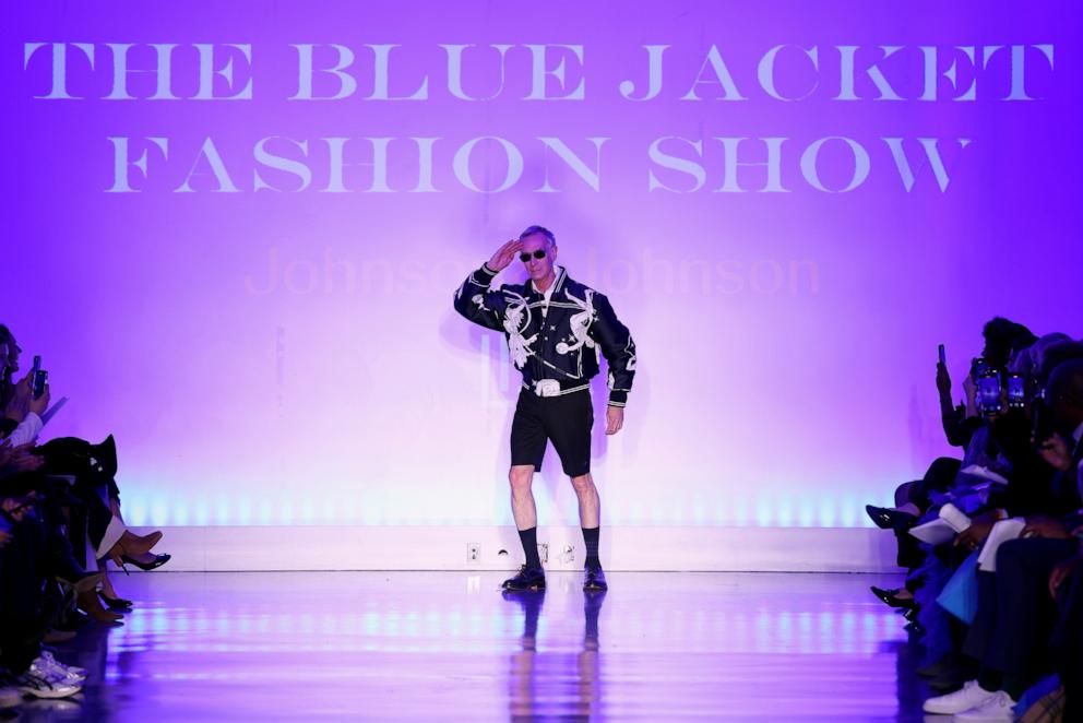 PHOTO: Bill Nye walks the runway wearing Thom Browne during the 9th Annual Blue Jacket Fashion Show on Feb. 04, 2025 in New York City.