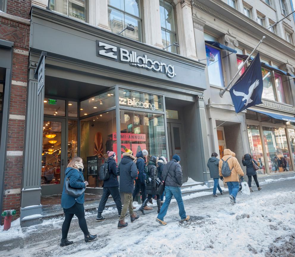 PHOTO: In this Jan. 5, 2018, file photo, a Billabong store is shown in Soho in New York.