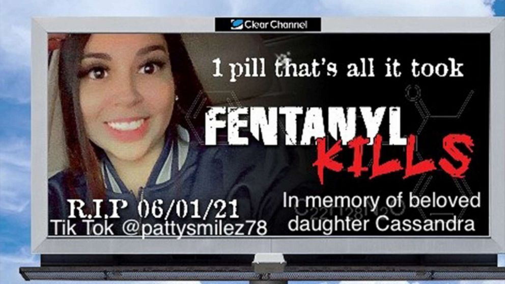 Mom warns others using a billboard after daughter dies due to  fentanyl-laced pill - Good Morning America