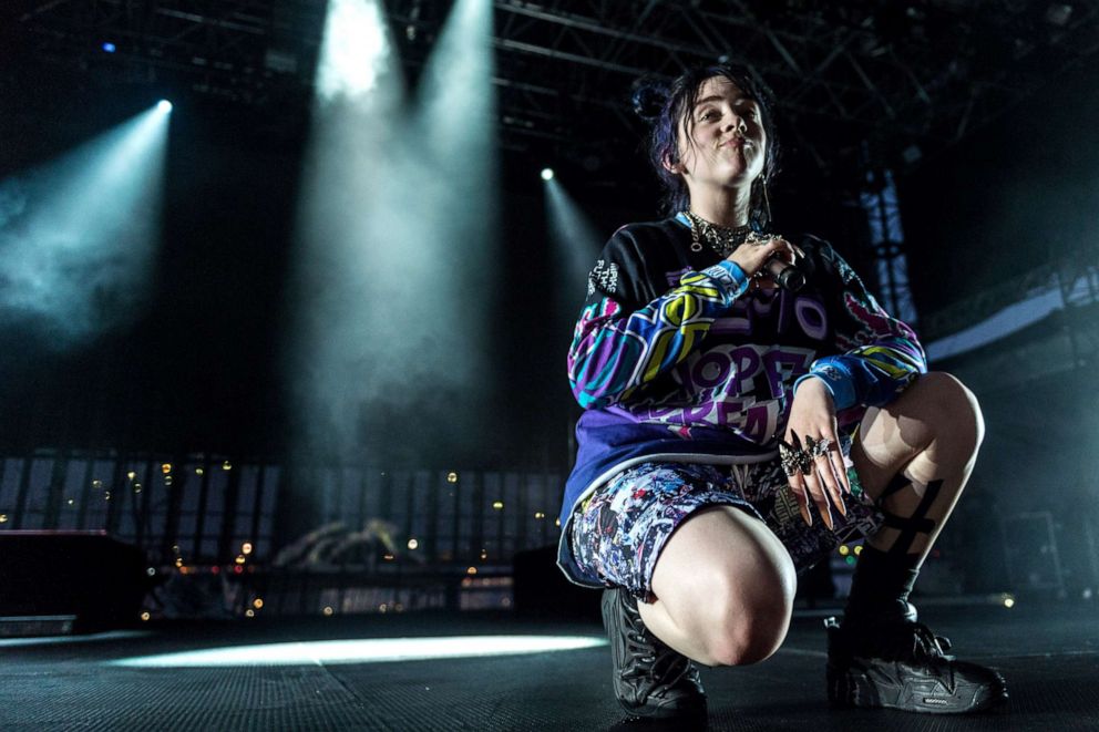PHOTO: Billie Eilish performs live on the Rooftop at Pier 17 on June 12, 2019 in New York City.