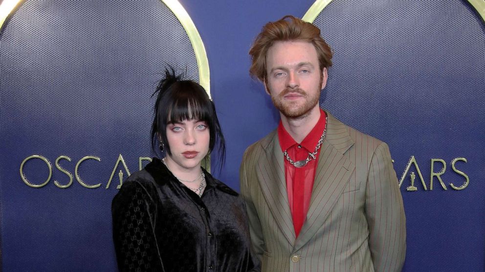 PHOTO: Billie Eilish, nominated with her brother Finneas for the James Bond theme 'No Time To Die,' arrive at the 94th Oscars Nominees Luncheon on March 7, 2022, at Fairmont Century Plaza in Los Angeles.