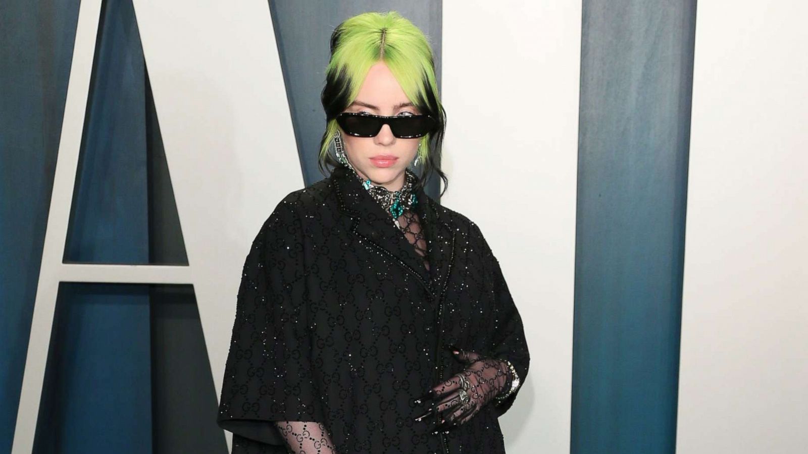 PHOTO: US singer-songwriter Billie Eilish attends the 2020 Vanity Fair Oscar Party following the 92nd Oscars at The Wallis Annenberg Center for the Performing Arts in Beverly Hills on February 9, 2020.