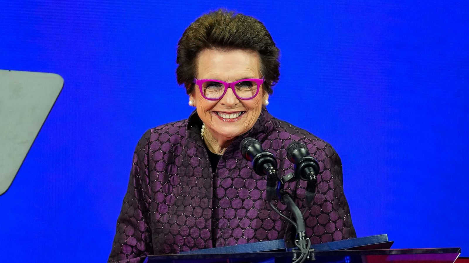 PHOTO: Billie Jean King is seen at the opening day of the 2023 U.S. Open Tennis Tournament, Aug. 28, 2023, in New York.