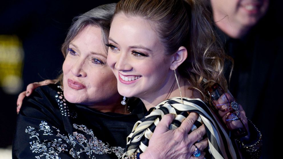 PHOTO: In this Dec. 14, 2015, file photo, Carrie Fisher and Billie Lourd attend a premiere of "Star Wars: The Force Awakens" in Hollywood, Calif.