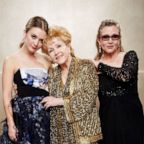 Billie Lourd, Carrie Fisher and Debbie Reynolds pose during TNT&apos;s 21st Annual Screen Actors Guild Awards at The Shrine Auditorium on January 25, 2015, in Los Angeles.