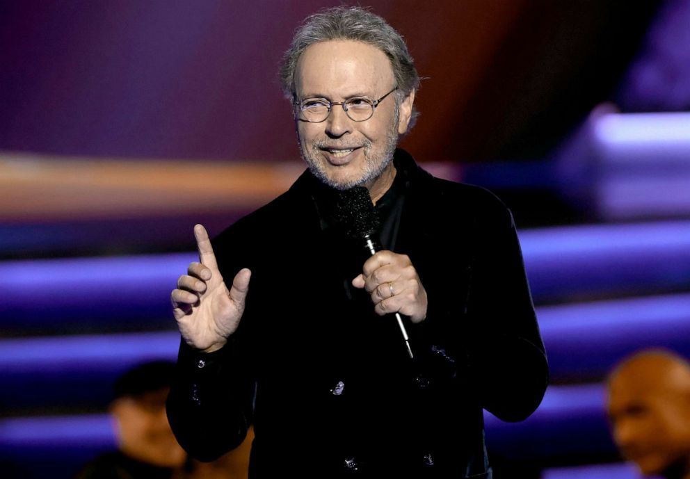 PHOTO: Billy Crystal speaks onstage during the 65th GRAMMY Awards on Feb. 5, 2023, in Los Angeles.