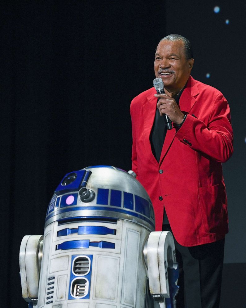 PHOTO: Billy Dee Williams speaks at the D23 Expo 2019 in Anaheim, Calif. Aug. 24, 2019.