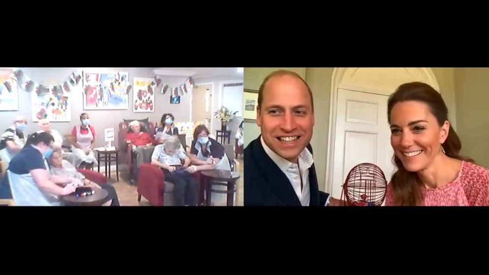PHOTO: The Duke and Duchess of Cambridge took their turn as guest bingo callers at Shire Hall Care Home in Cardiff, Wales.