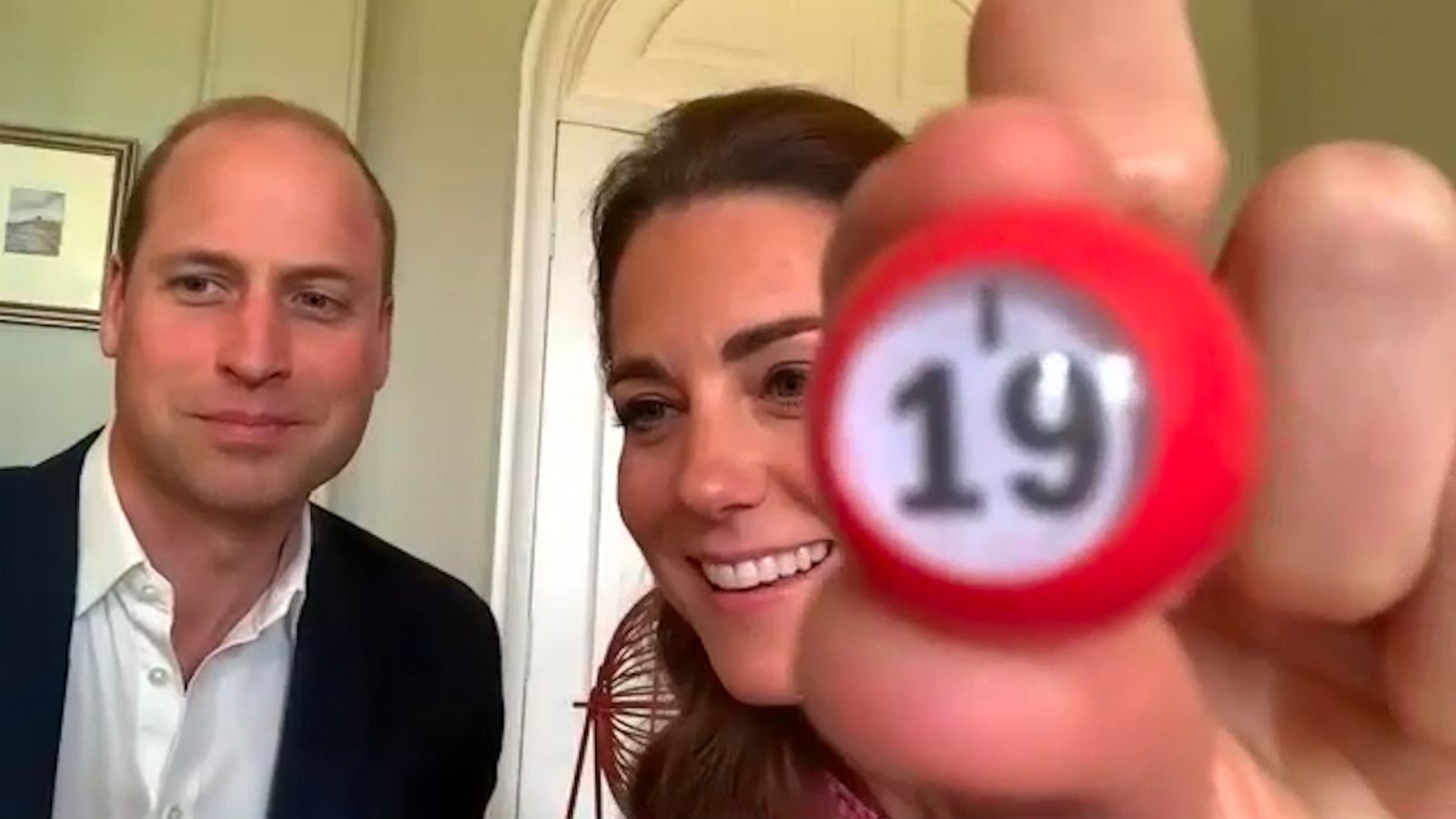 PHOTO: The Duke and Duchess of Cambridge took their turn as guest bingo callers at Shire Hall Care Home in Cardiff, Wales.