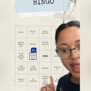 PHOTO: Erin Jones shares on TikTok how to make a goal bingo board for New Year's resolutions.