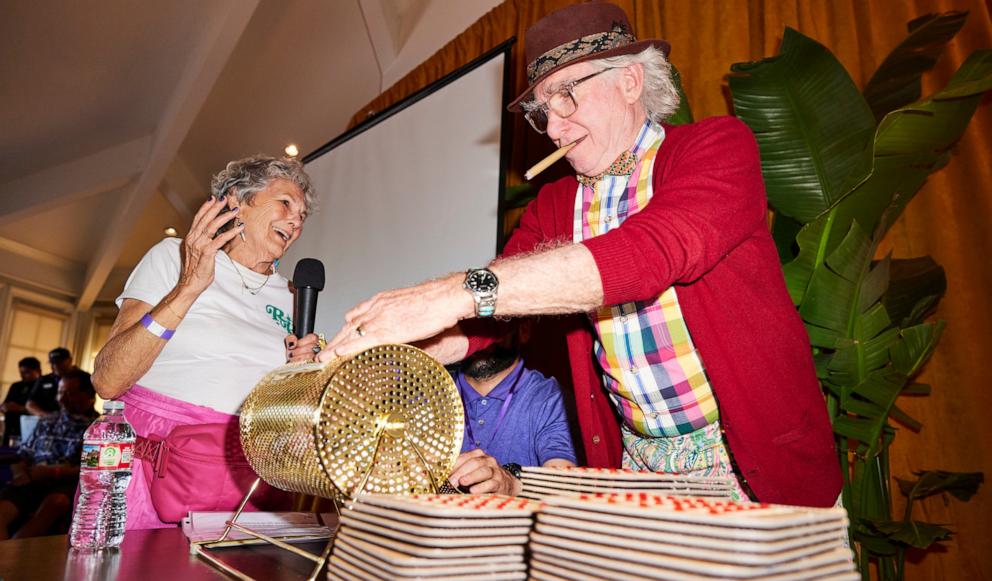 PHOTO: Mabel and Larry from Retirement House host bingo at The Cantinas.