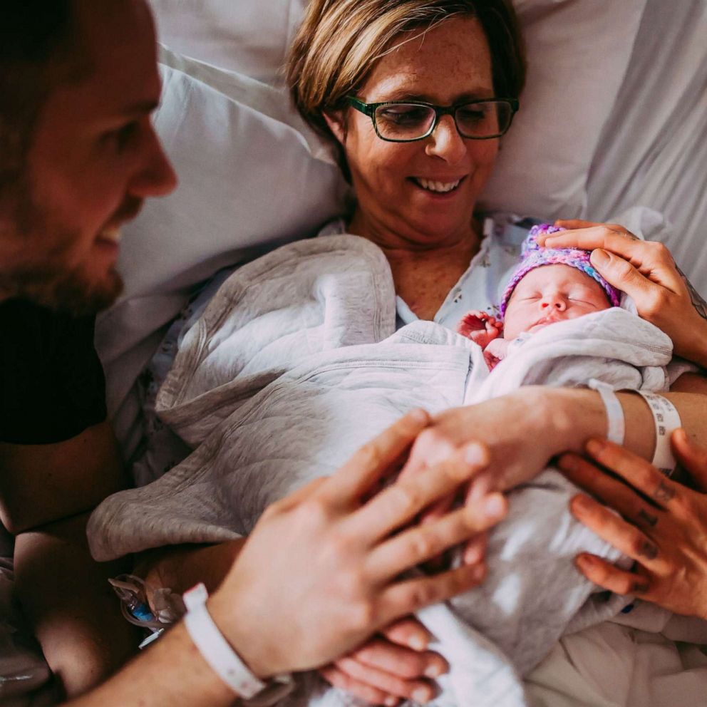 Night Son And Sleeping Mom Fuking - 61-year-old grandmother carries a baby for her son and his husband - Good  Morning America