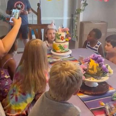 7-year-old gets a special birthday surprise from her neighbors