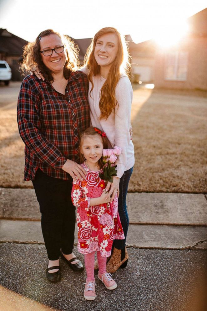 PHOTO: Jennifer, Chloe and Charlotte, gathered for a "Galentine's Day" celebration in February 2020.