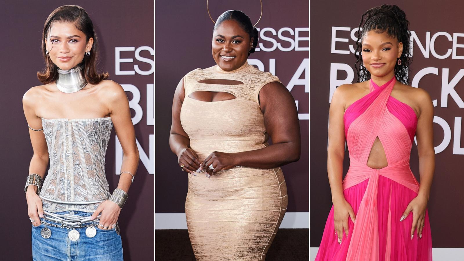 PHOTO: Zendaya, Danielle Brooks and Halle Bailey attend the ESSENCE Black Women In Hollywood Awards at Academy Museum of Motion Pictures on March 7, 2024 in Los Angeles.