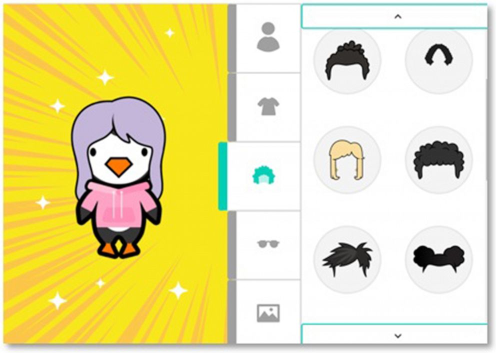 PHOTO: A screenshot of the Freckle app with some of the newly added hairstyles.
