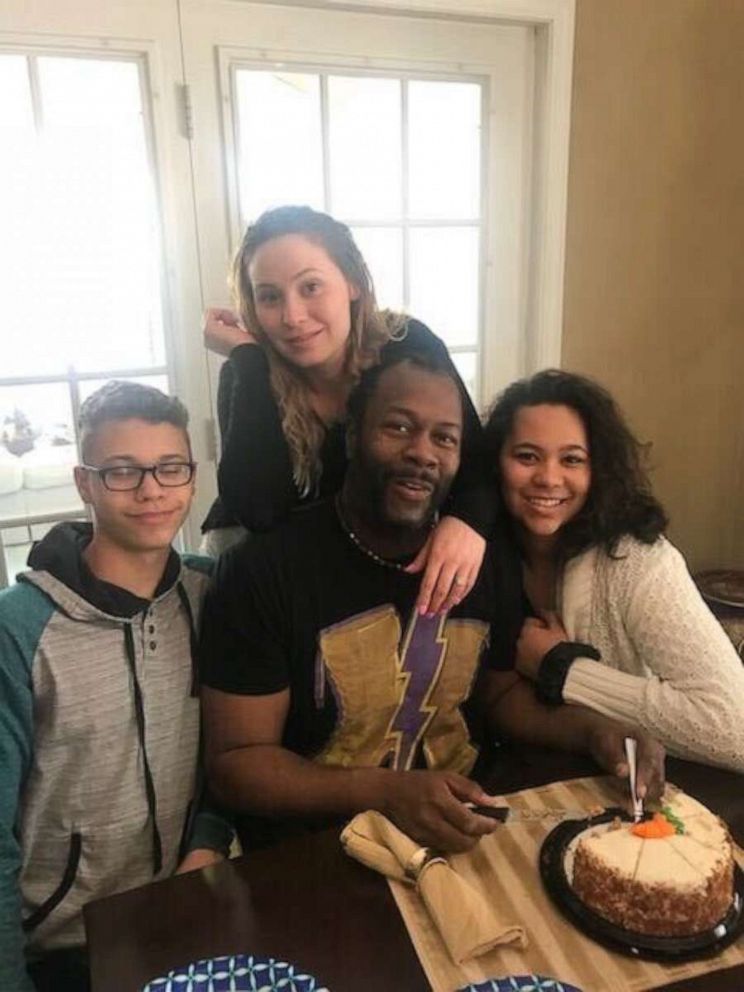 PHOTO: Calvin Mathews a state health inspector from Minneapolis, Minnesota, is seen in an undated family photo with his children, Jessica, 29, Christian, 18 and Sydney Grace.