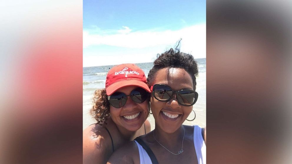 PHOTO: Bianca Pryor and Shalon Irving pose together on a vacation they took while they were both pregnant in 2016.