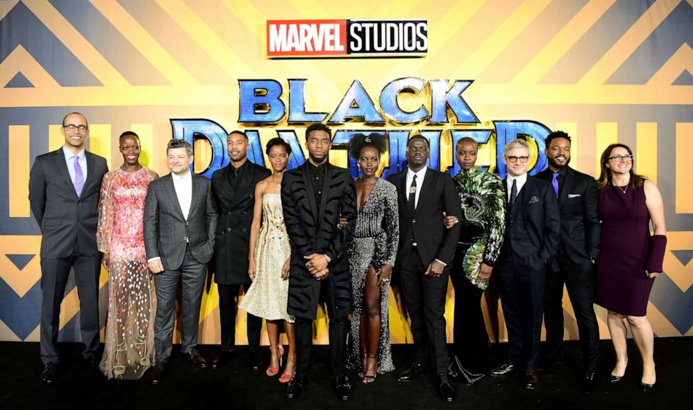 PHOTO: The cast and crew of Black Panther attend The Black Panther European Premiere at The Eventim Apollo Hammersmith London, Feb. 18. 2018.