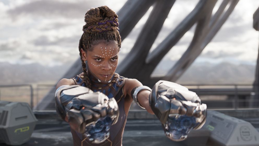 PHOTO: Lettia Wright in the movie "Black Panther."