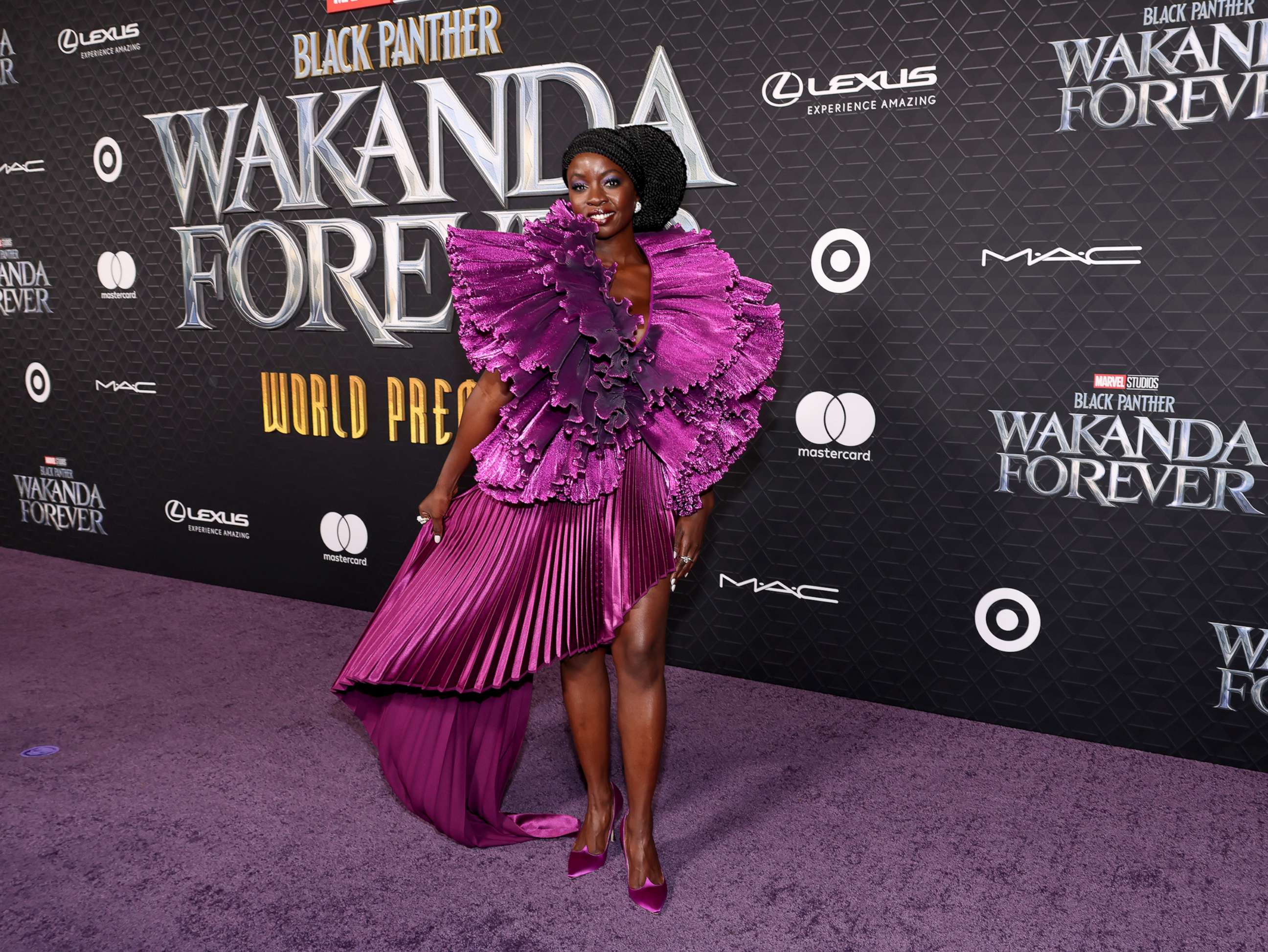PHOTO: Danai Gurira attends Marvel Studios' "Black Panther: Wakanda Forever" premiere at Dolby Theatre on Oct. 26, 2022 in Hollywood, Calif.