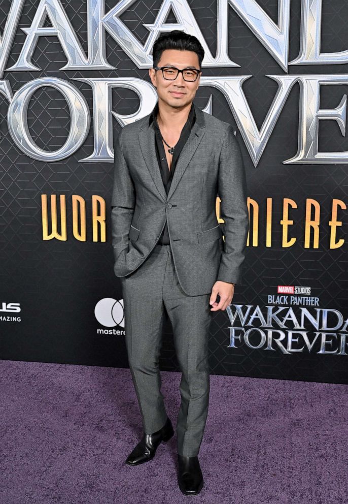 PHOTO: Simu Liu attends Marvel Studios' "Black Panther 2: Wakanda Forever" Premiere at Dolby Theatre on Oct. 26, 2022 in Hollywood, Calif.