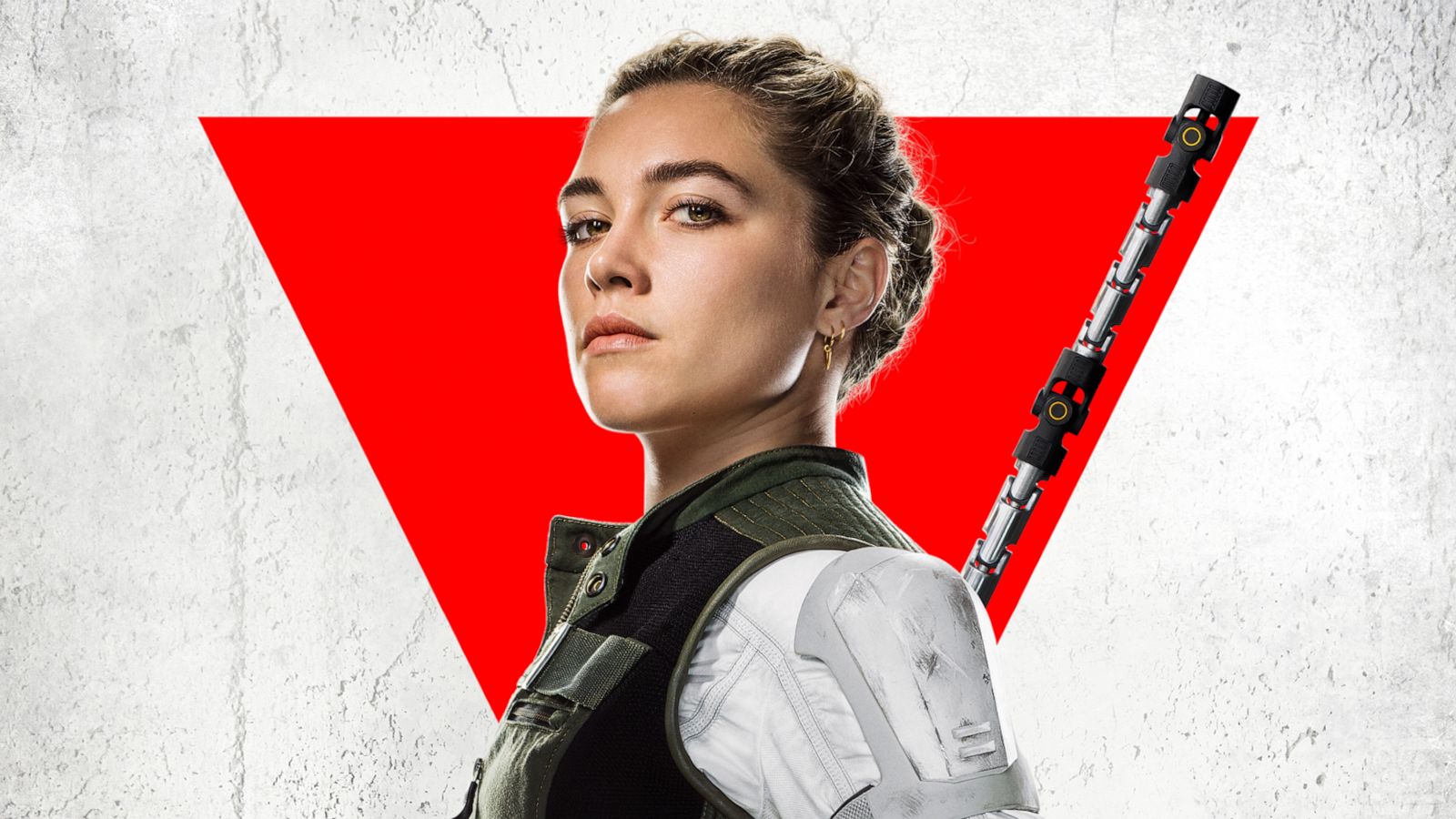 PHOTO: Actress Florence Pugh is pictured as Yelena Belova in a poster for the 2021 Marvel Studios film, "Black Widow."