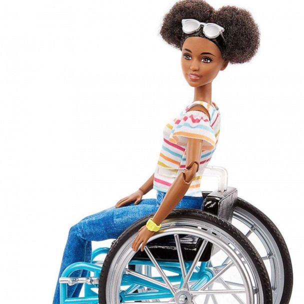 black barbie in a wheelchair
