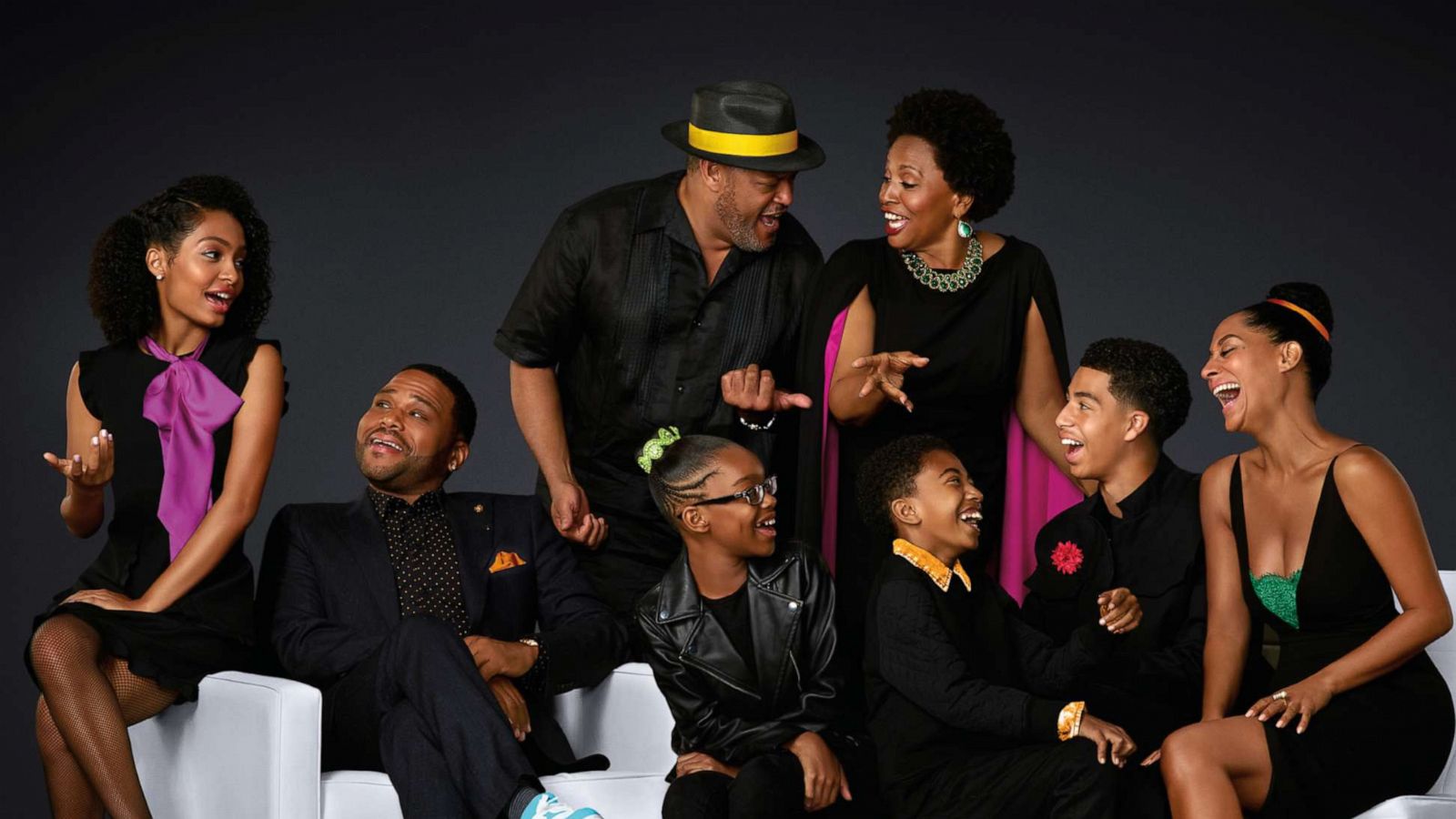 PHOTO: "Black-ish" cast from Season 3 on ABC.