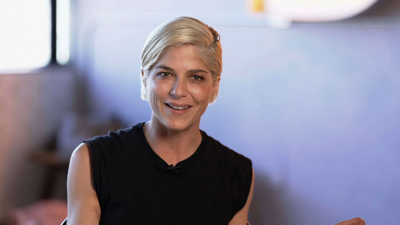 PHOTO: Selma Blair talks about being on the show, "Dancing with the Stars," Sept. 26, 2022, on ABC's "Good Morning America."