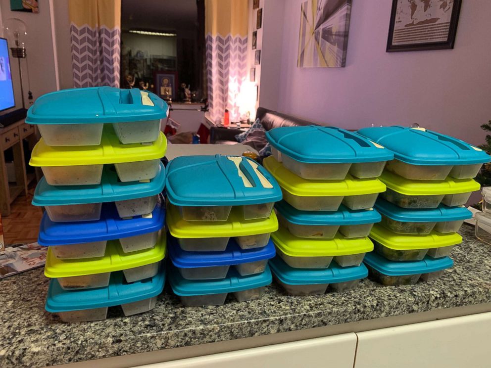 PHOTO: Blair Shiff shows her meal prep efforts for the diet Whole30 in January 2019.