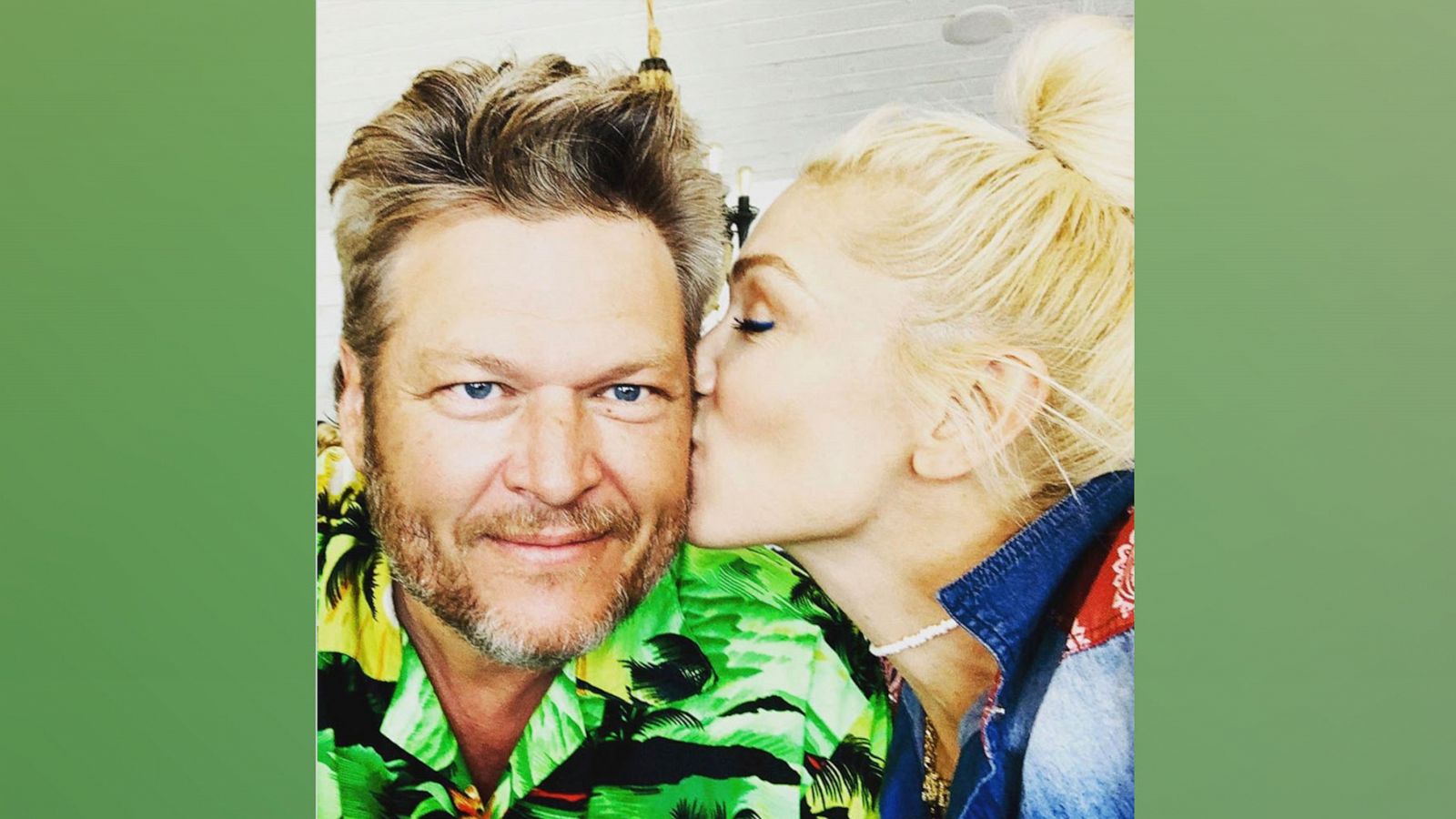 PHOTO: In this photo posted to Gwen Stefani's Instagram account, she is shown kissing Blake Shelton.