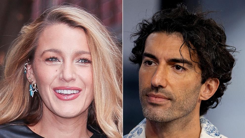 PHOTO: Blake Lively in New York City, April 29, 2025 and Justin Baldoni in New York City, Aug. 8, 2024.