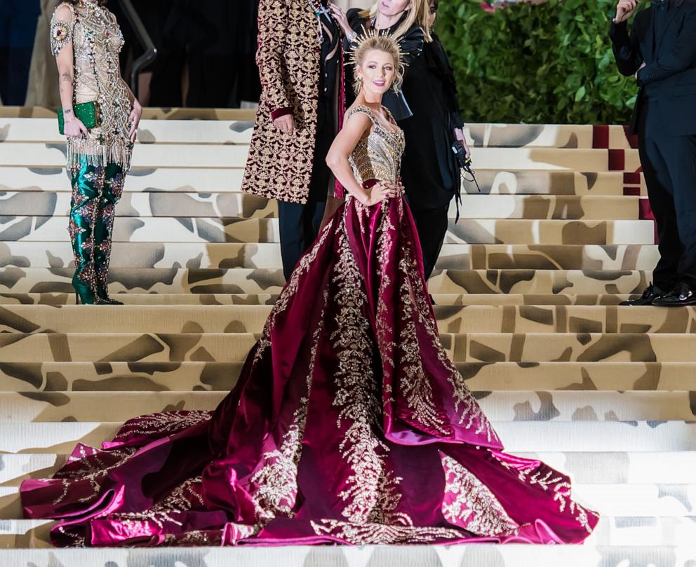 PHOTO: Blake Lively is seen arriving to the Heavenly Bodies: Fashion & The Catholic Imagination Costume Institute Gala at The Metropolitan Museum, May 7, 2018, in New York.