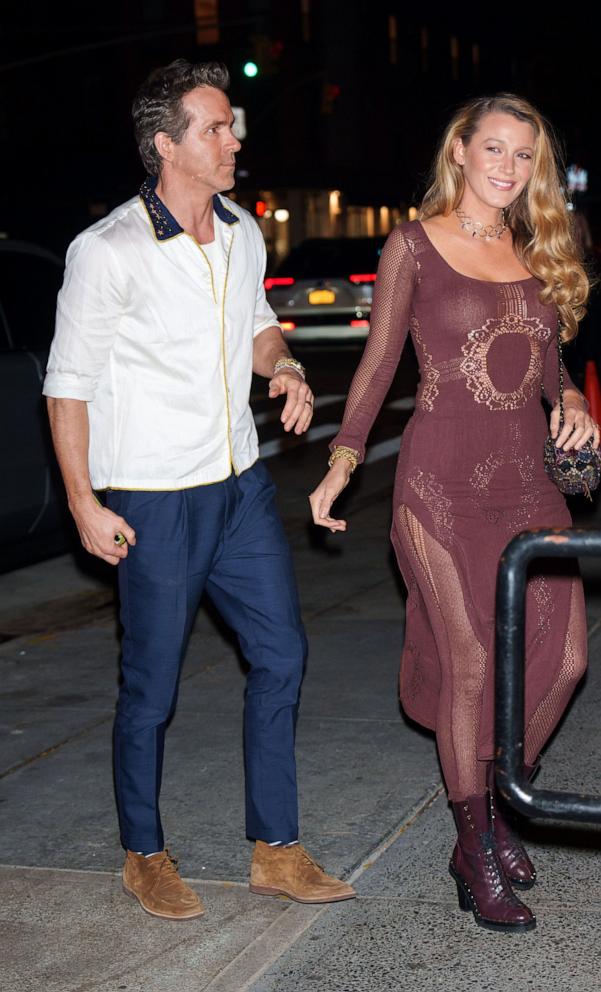 PHOTO: Ryan Reynolds and Blake Lively are seen on Oct. 11, 2024 in New York City.