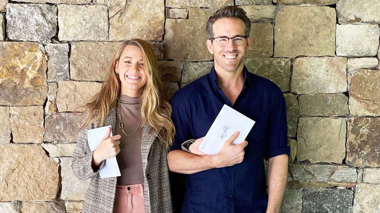 PHOTO: Blake Lively and Ryan Reynolds celebrate Reynold's first time voting in an American election in an image posted to Ryan Reynolds' Instagram on Oct. 22, 2020.