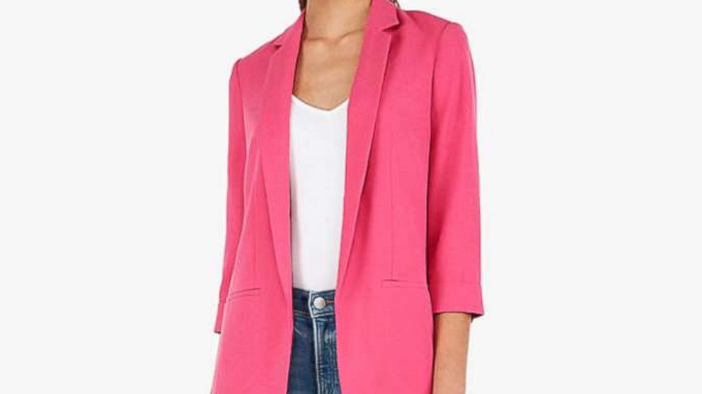 PHOTO: Rolled Sleeve Notch Collar Boyfriend Blazer