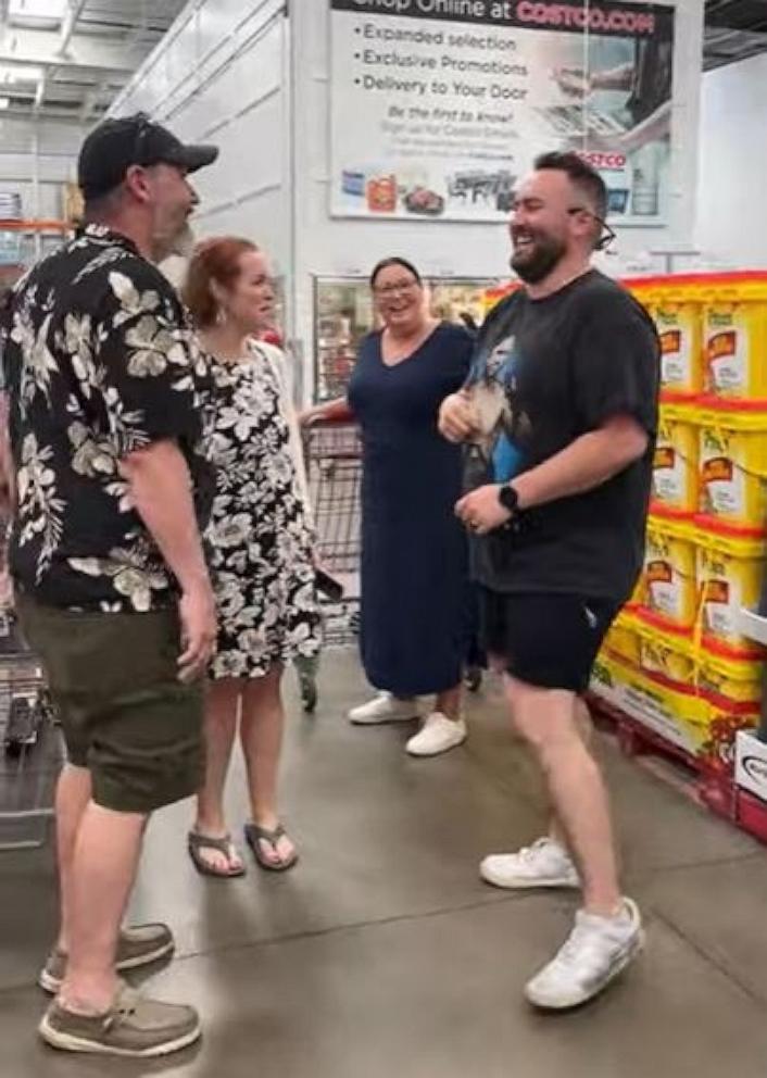 PHOTO: Clint Blevins of Chattanooga, Tennessee, was surprised with a 27th birthday party at a local Costco store.