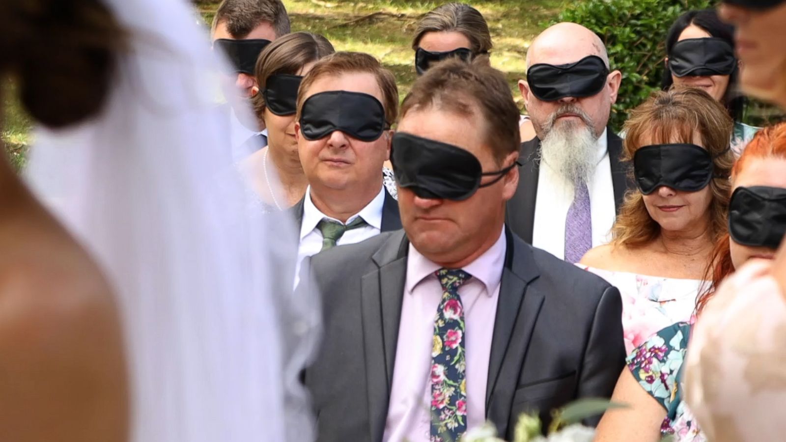 Why this bride had guests wear blindfolds during her ceremony