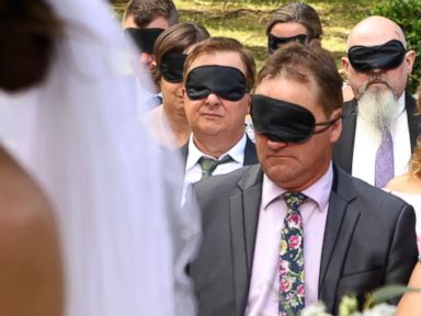 Why this blind bride had her guests wear blindfolds during her