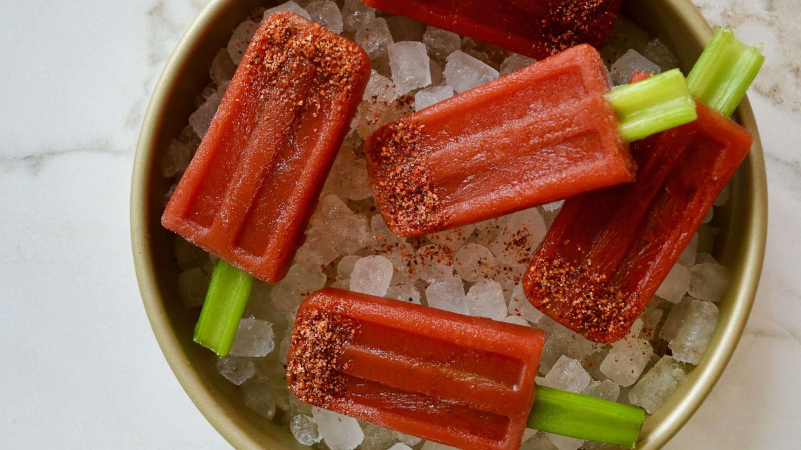 PHOTO: Frozen Bloody Mary popsicles.