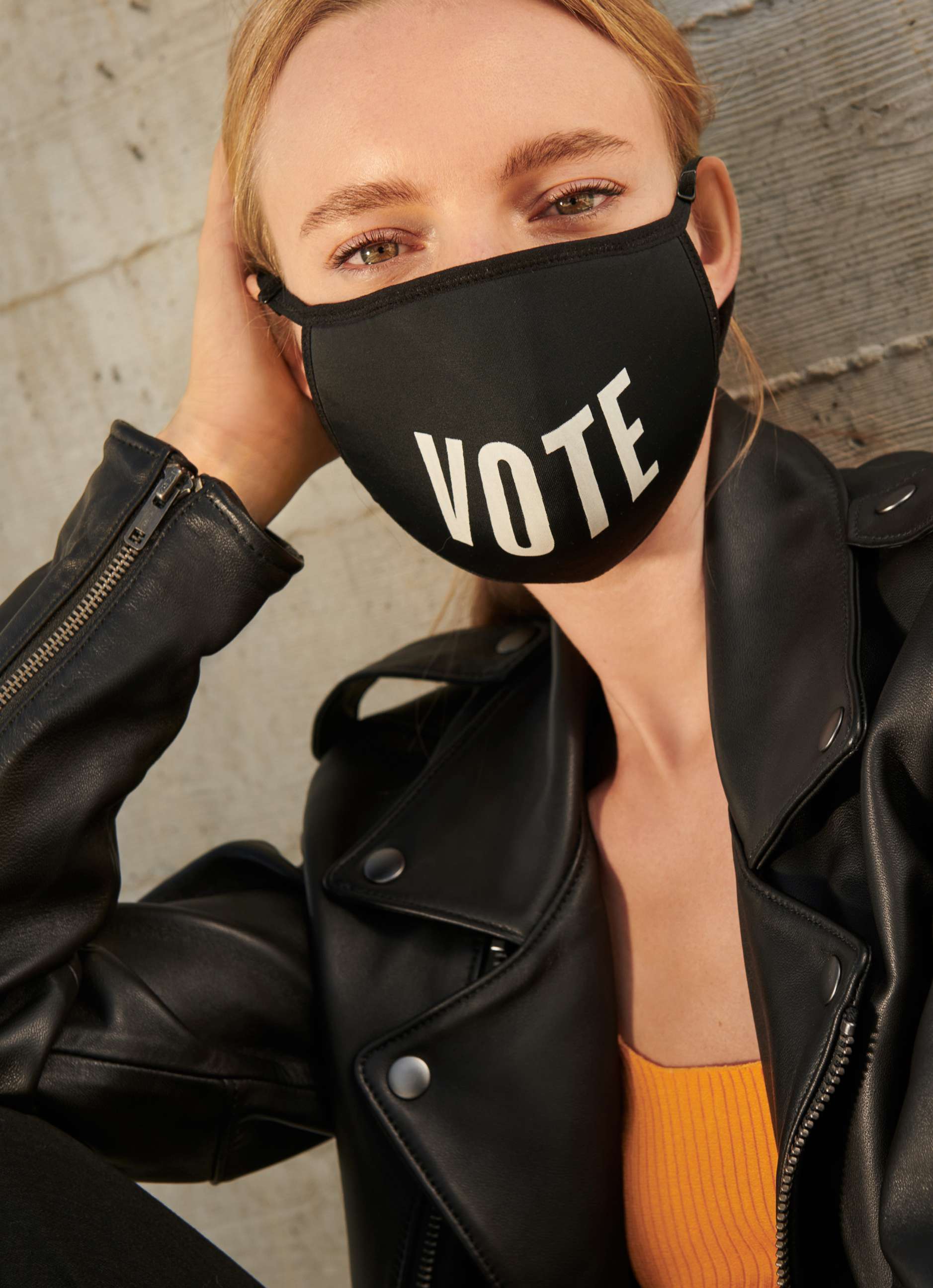PHOTO: Bloomingdale's teamed up with Allen Hughes to release a limited edition "vote" face mask to help support the When We All Vote organization.