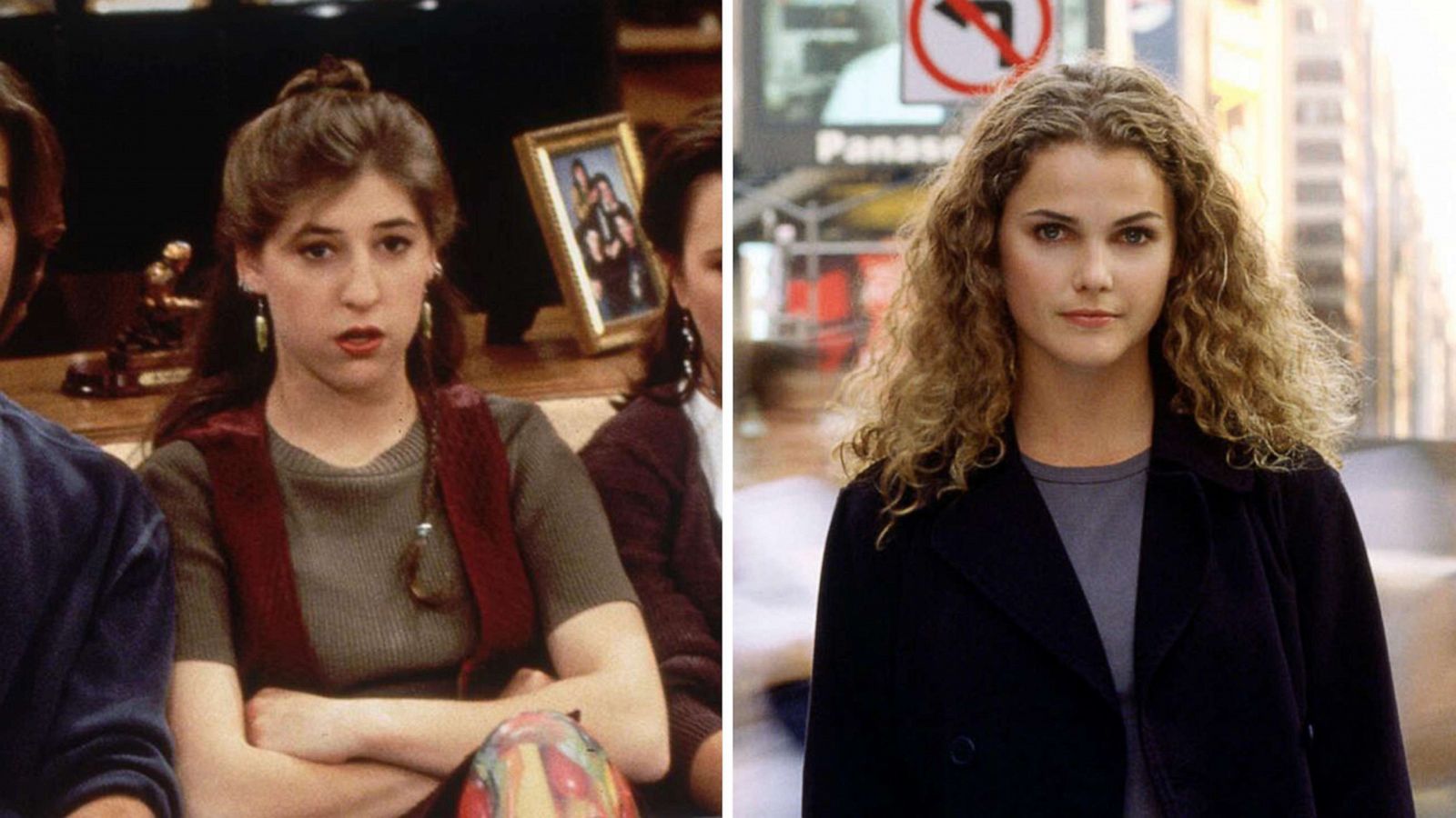 PHOTO: Mayim Bialik is pictured in an episode of "Blossom," and Keri Russell is pictured in an episode of "Felicity."