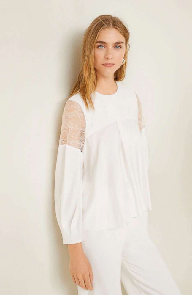 PHOTO: Mango, Lace Panel Blouse