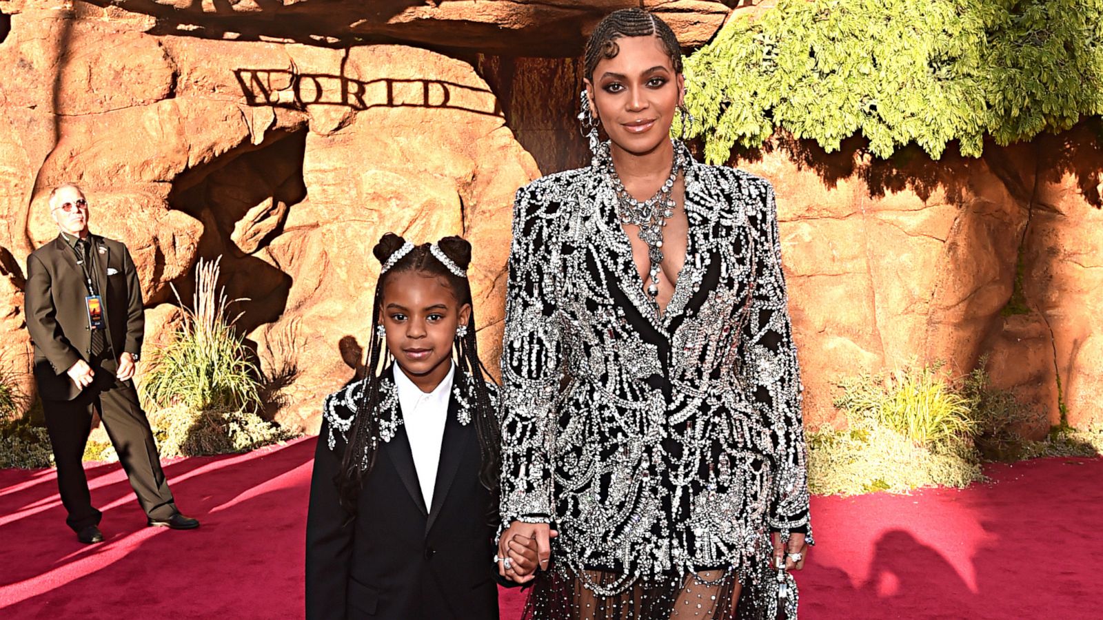 PHOTO: Blue Ivy Carter and Beyonce Knowles-Carter attend the World Premiere of Disney's "The Lion King," July 9, 2019 in Hollywood, Calif.