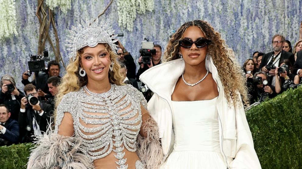 PHOTO: Beyoncé and Blue Ivy Carter attend the 2026 Met Gala celebrating "Costume Art" at the Metropolitan Museum of Art on May 04, 2026 in New York City. 