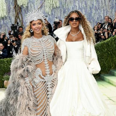 PHOTO: Beyoncé and Blue Ivy Carter attend the 2026 Met Gala celebrating "Costume Art" at the Metropolitan Museum of Art on May 04, 2026 in New York City. 