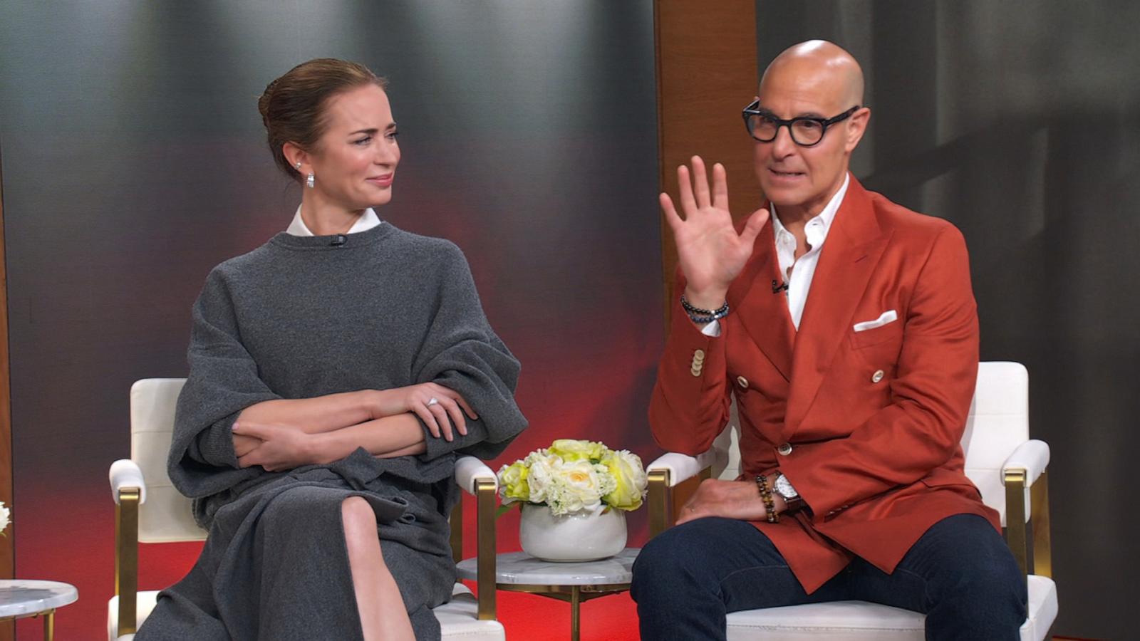 PHOTO: Emily Blunt and Stanley Tucci who star in The Devil Wears Prada 2, appear of Good Morning America, April 28, 2026.