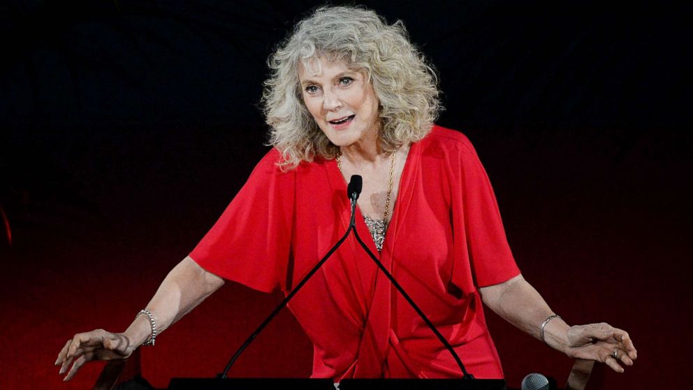 PHOTO: Actress Blythe Danner speaks onstage during the 25th annual EMA Awards at Warner Bros. Studios, Oct. 24, 2015 in Burbank, California. 